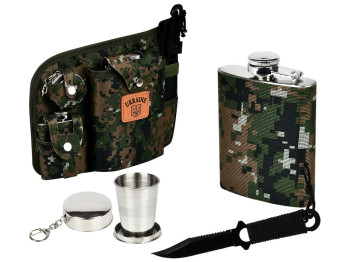 Набор туристический для охотника/рыболова Ukraine в камуфляжной сумке (цена за набор 5 предмета)