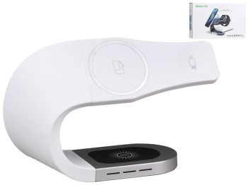 Бездротовий Зарядний Пристрій з MagSafe Y35 3in1 3.0A 15W, бiлий