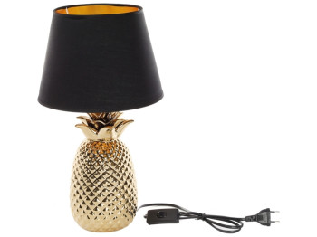 Лампа настільна Ананас з керамічною основою та тканинним абажуром