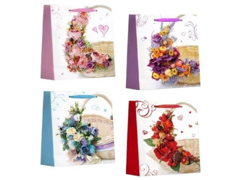 Пакет подарунковий паперовий S Сesto di fiori 18х24х8,5см