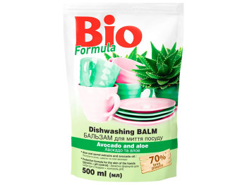 Бальзам для миття посуду Bio Formula Авокадо та Алое, 500мл, дойпак