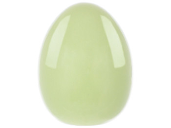 Декор фарфоровый в форме яйца, 8,2x8,2x10,3см, цвет – зеленый