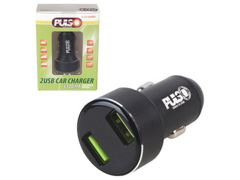 Автомобильное зарядное устройство Pulso C-31209BK 2USB (12/24V-5V 3,1A) + вольтметр