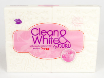 Мило господарське "Duru - Clean & White Роза" (ціна за 4 шматки по 125г)