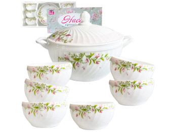 Набор супной Тюльпаны, 2,5л, 740мл (цена за набор 7 предметов)