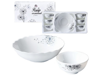 Набор салатников Зонтики 1шт-8, 6шт- 4,5 (цена за набор 7шт)