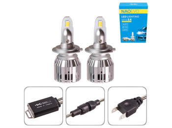 Лампы NAOEVO S4, LED, H7, Flip Chip, 9-16V, 30W, 3600Lm, EMERGENCY3000K, 3000K, 4300K, 6500K