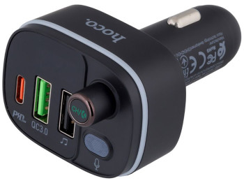 FM-модулятор Hoco E62 Fast PD20W+QC3.0 Цвет Чёрный