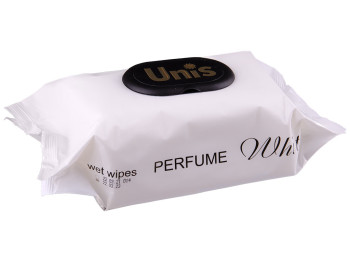Вологі серветки Unis Perfume White антибактеріальні 84шт з клапаном