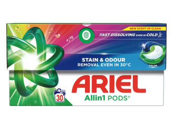 Капсулы для стирки Ariel All-in-1 PODS для цветного белья, 30шт