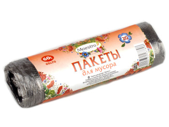 Мусорные пакеты 60л. "Maestro" 20шт 67898