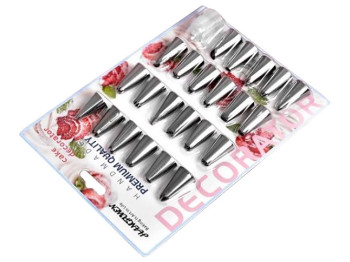 Насадки для кондитерського шприца/мішка, 16,5х23см (ціна за набір 24 предмети)