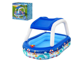 Бассейн семейный надувной с козырьком от солнца. Bestway 54370