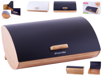 Хлібниця Kamille з бамбука і нержавіючої сталі