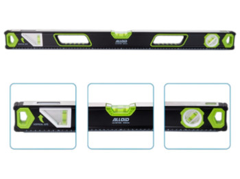 Рівень Alloid Pro, 80 см, 3 капсули, бічне вікно, магнітна основа