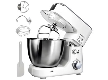 Комбайн кухонный  Sokany, 800Вт, планетарный миксер, тестомес, 6 скоростей, 4л, цвет белый