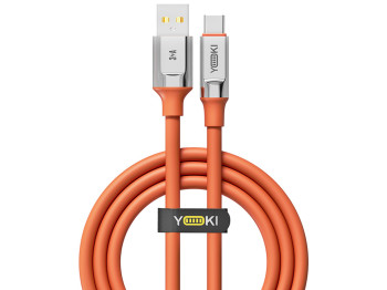 Кабель Yoki Ultra, USB-A — Type-C, 60W, 1,2м, Оранжевый