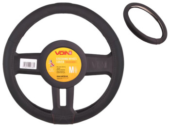 Чехол руля VLOD-L2031 BK, M, черный, перфорированная кожа