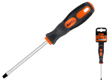 Отвертка шлицевая Kmt Tools, пластик, углеродистая сталь, 4×75мм