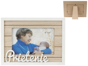 Фоторамка настольная Prietenie 21,3х1,2х16,3см МДФ со стеклом,для фотографии 10х15см