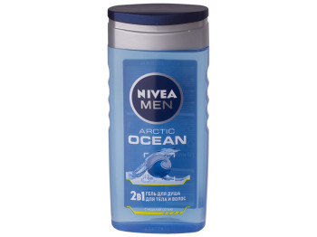 Гель для душу 2в1 Nivea men "Arctic ocean" для тіла і волосся, з морською сіллю 250мл