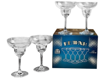 Набор бокалов для коктейлей, прозрачное стекло, 260мл (цена за набор 4шт)