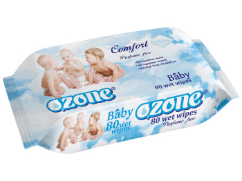 Вологі серветки дитячі "OZONE" "З екстрактом календули і вітам. Е" без запаху 80шт