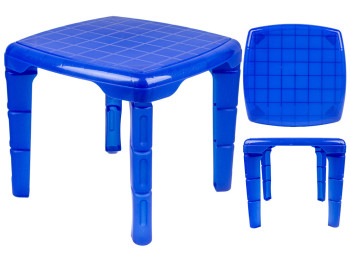 Стол детский квадратный 57х57х46см (цвет синий) Консенсус