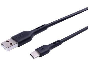 Кабель USB Hoco DU26 Long 8mm Plug Type-C 3A Цвет Чёрный