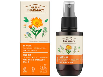 Сыворотка Green Pharmacy, для кожи головы и волос, с календулой и розмарином, 100мл