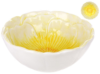 Пиала керамическая Цветок, 500мл, цвет - желтый