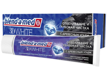 Зубна паста Blend-a-med 3D White Глибока чистка з деревним вугіллям 100мл