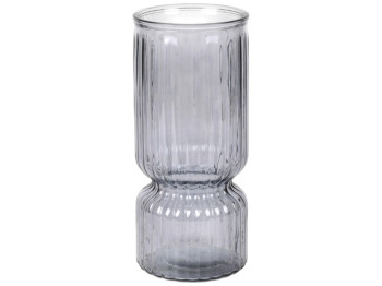 Ваза стеклянная Cylinder, 11×24см, цвет серый