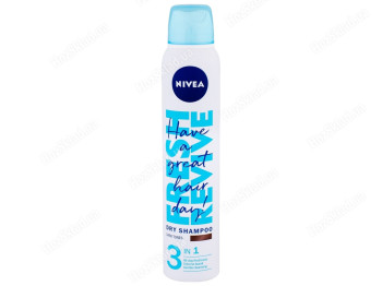 Шампунь сухой Nivea Fresh revive 3в1 для темных волос (очищение, объем, свежесть) 200мл