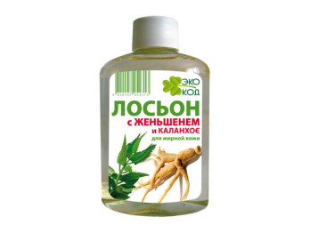 Лосьйон косметичний "ЕкоКод з женьшенем і каланхое" (для жирної шкіри) в флаконі 100мл
