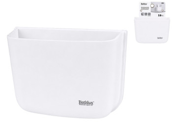 Органайзер для ванної Bathlux, настінний, 14,5×14,5×5,1 см, білий