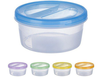 Контейнер для пищевых продуктов с крышкой с резьбой 500мл (цвета ассорти)