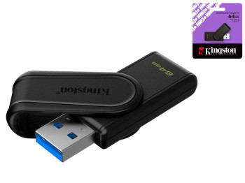USB Flash накопитель Kingston DT Exodia S, 64GB, USB 3.2, пластик, цвет черный