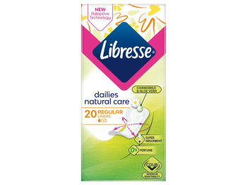 Прокладки щоденні Libresse Natural Care normal з алое вера та ромашкою, 20 шт