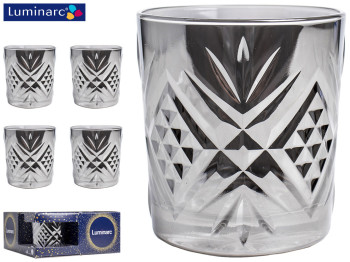 Набор низких стаканов Luminarc Salzburg Shiny Graphite 300мл (цена за набор 4шт) 40438