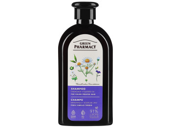 Шампунь для волосся Green Pharmacy, з ромашкою та лляною олією, для фарбованого волосся, 350мл