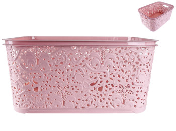 Кошик без кришки R plastic Ажур, 22л, 43,5x31x20,5см, пудра, 32209
