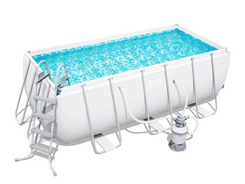 Басейн каркасний прямокутний Power Steel. Bestway 56457