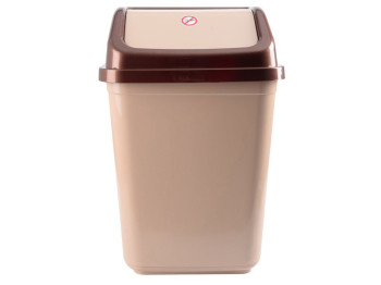 Кошик для сміття Violet house brown - cappuchino з кришкою, 20л 8690069245805