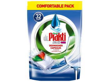 Капсули для посудомийної машини dr.Prakti All in One, 32шт