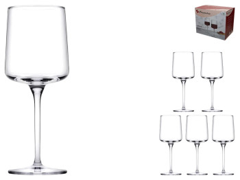 Набор бокалов для красного вина Pasabahce Iconic, стекло, 430мл, цвет прозрачный (цена за 6шт)