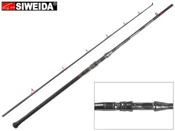 Спінінг штекерний Siweida "Cat Fish" карбон, 8 кілець, 2-секційний 2,25м 200-350г