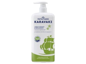 Гель для душа Karavaki жасмин и бергамот, витамин е, 95% натуральных компонентов, 750 мл