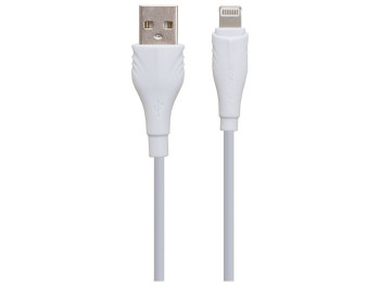 Кабель USB Borofone BX18 Lightning 2m Колір Білий