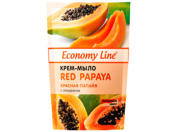 Крем-мыло жидкое с глицерином Economy Line красная папайя 460мл